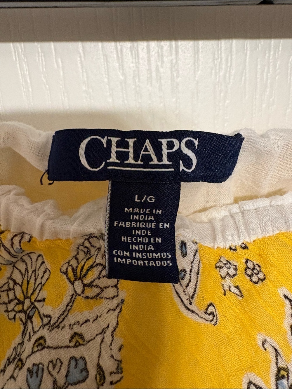 Chaps Yellow Paisley Tiered Maxi Skirt - Picture 5 of 6